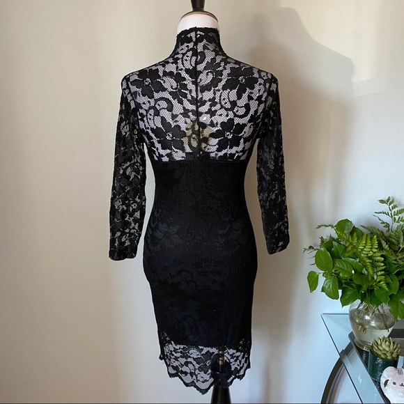 ASOS Black Lace Dress Size Small - Picture 5 of 5
